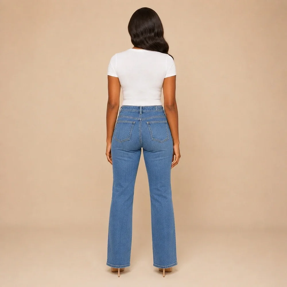 Michael Kors vintage Jeans Women 2/31 Blue Straight Leg Contrast Stitch Mid Rise